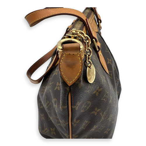Louis Vuitton Palermo Top Handle Bag PM Brown in Monogram Coated Canvas, Gold hardware_3