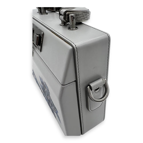 Dior Kenny Scharf Vanity Top Handle Bag Grey in Calfskin, Silver hardware_7