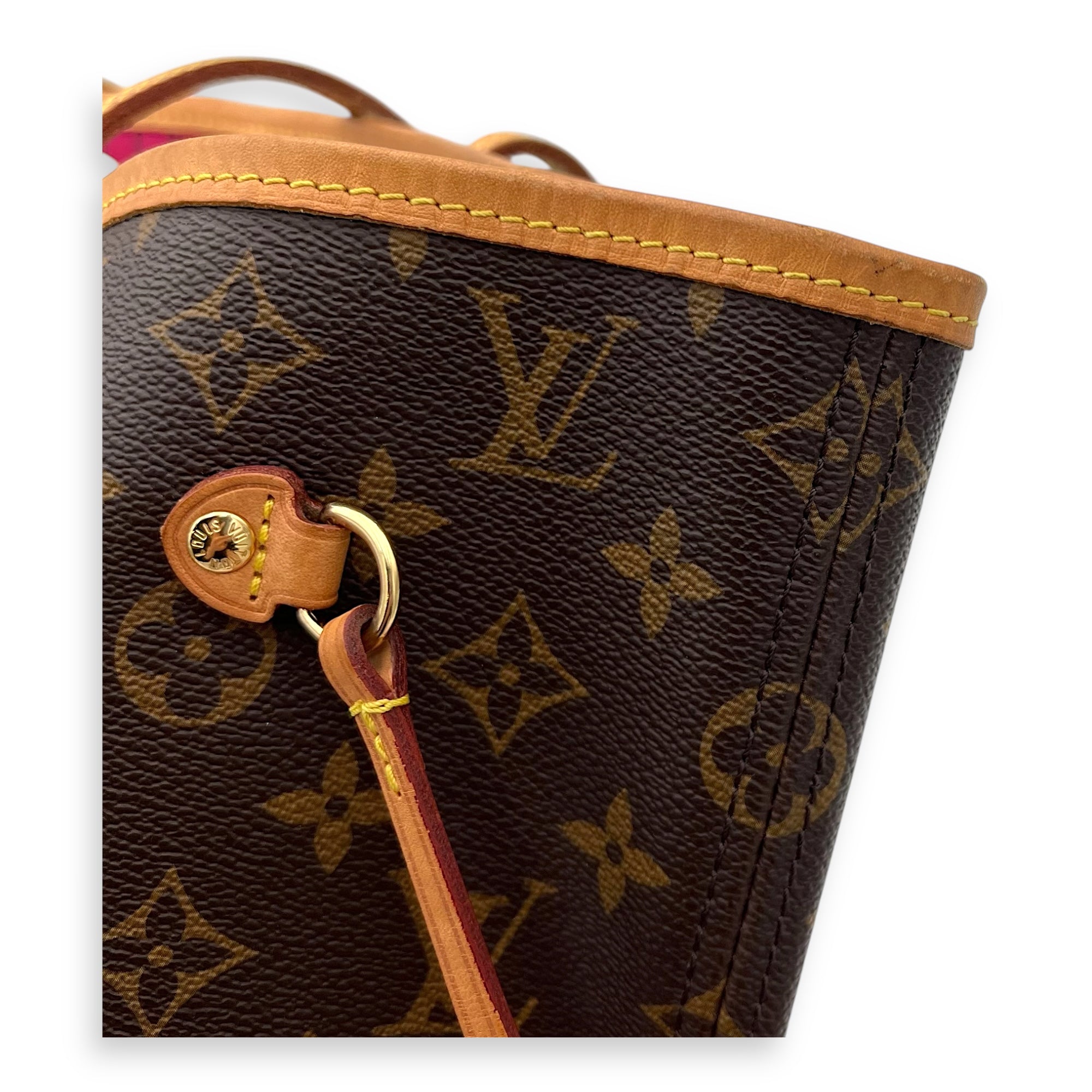 Louis Vuitton Neverfull Tote Bag MM Brown in Monogram Coated Canvas, Gold hardware_3