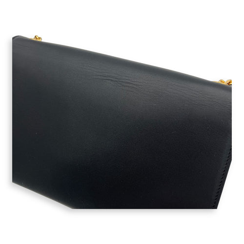 Saint Laurent Kate Crossbody Bag Black in Calfskin, Gold hardware_7