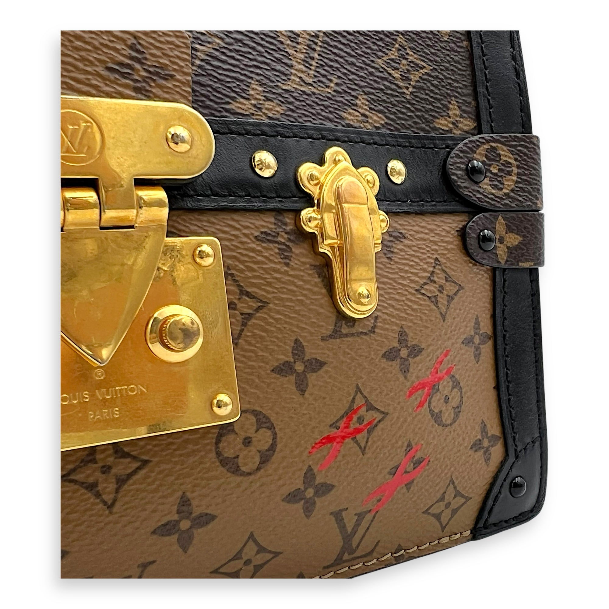 Louis Vuitton Trunk Trunk Clutch 2 Way Brown in Monogram Coated Canvas, Gold hardware_6
