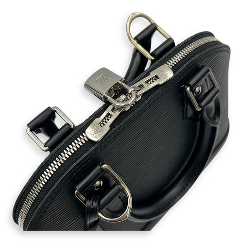 Louis Vuitton Alma Top Handle Bag Black in Epi Leather, Silver hardware_7