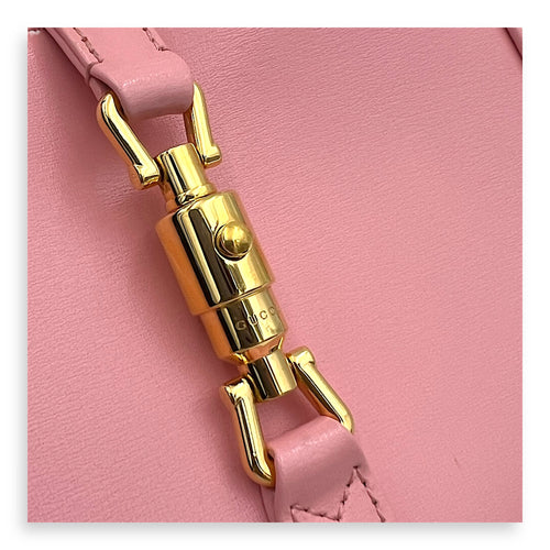 Gucci Jackie 1961 Crossbody Bag Mini Pink in Calfskin, Gold hardware_7