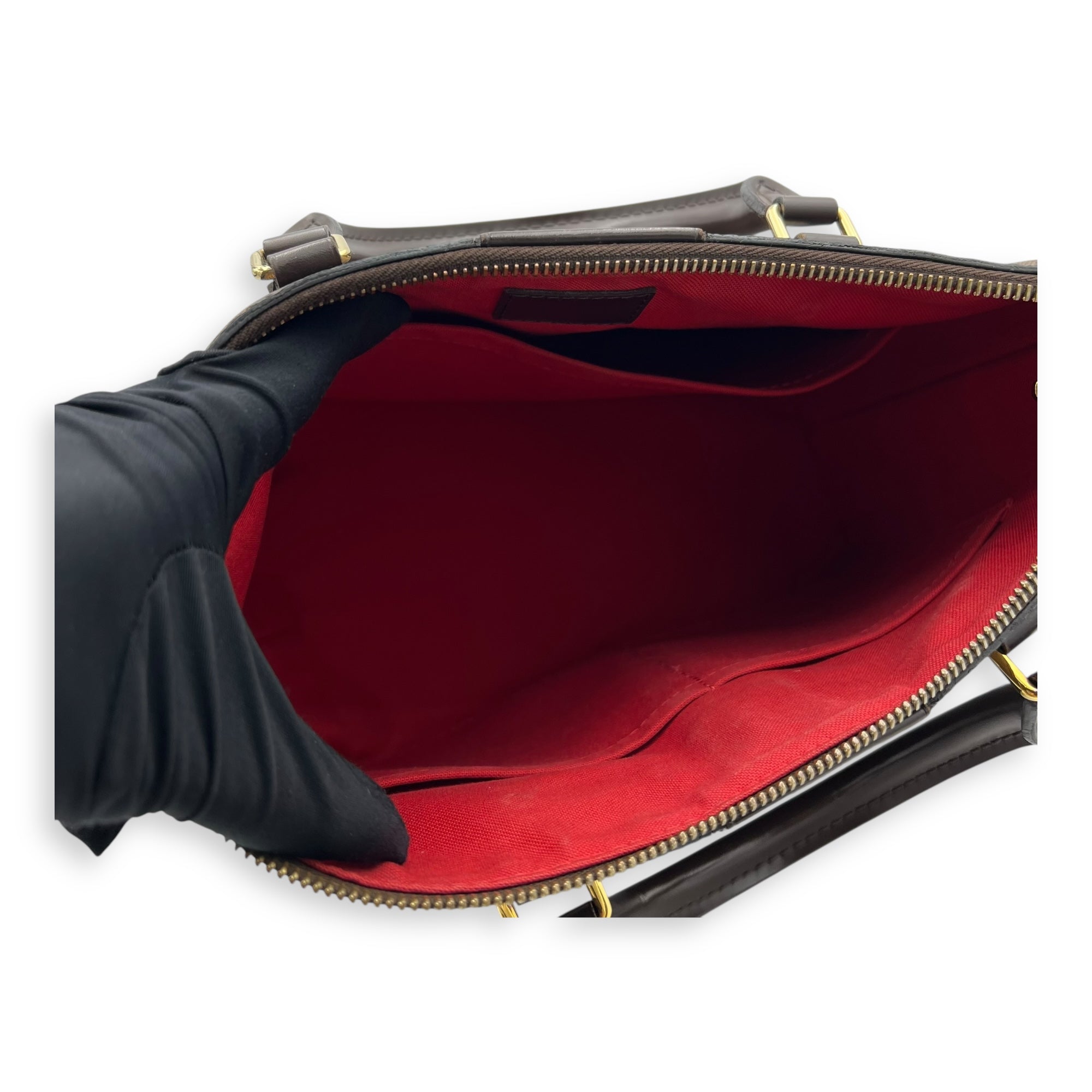 Louis Vuitton Siena PM Brown Top Handle Bag in Coated Canvas, Gold hardware_7
