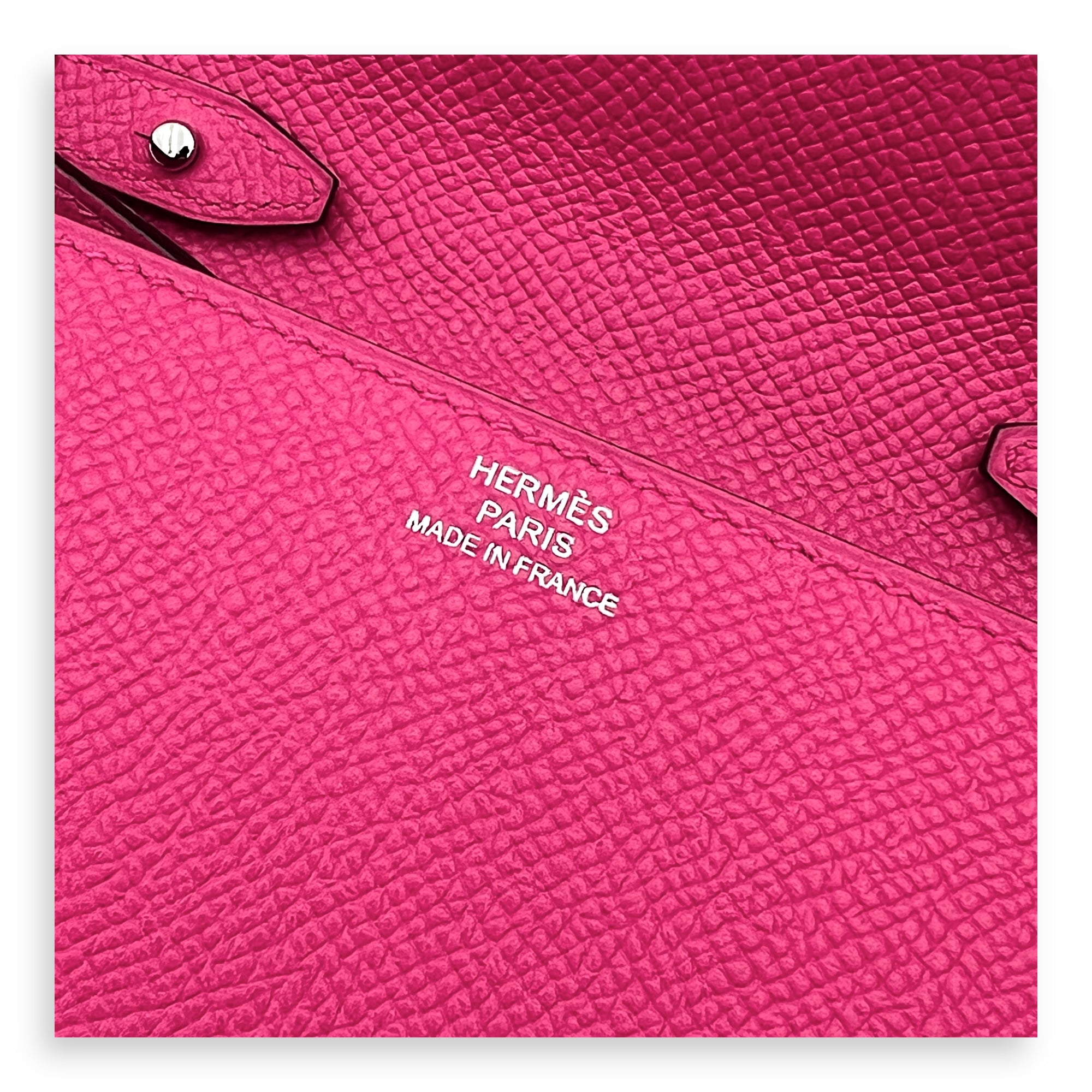 Hermès Clic Rose Extreme Shoulder Bag in Epsom, Palladium hardware_4