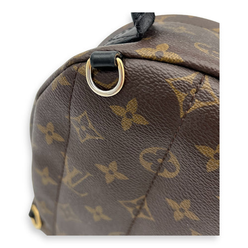 Louis Vuitton Palm Springs Backpack Mini Brown in Monogram Coated Canvas, Gold hardware_7