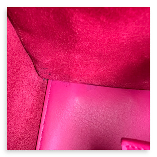 Saint Laurent Chyc Top Handle Bag Pink in Calfskin, Gold hardware_7