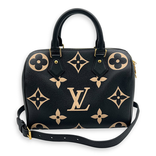 Louis Vuitton Speedy Bandouliere 25 Bicolor Top Handle Bag in Empreinte Leather, Gold hardware_5