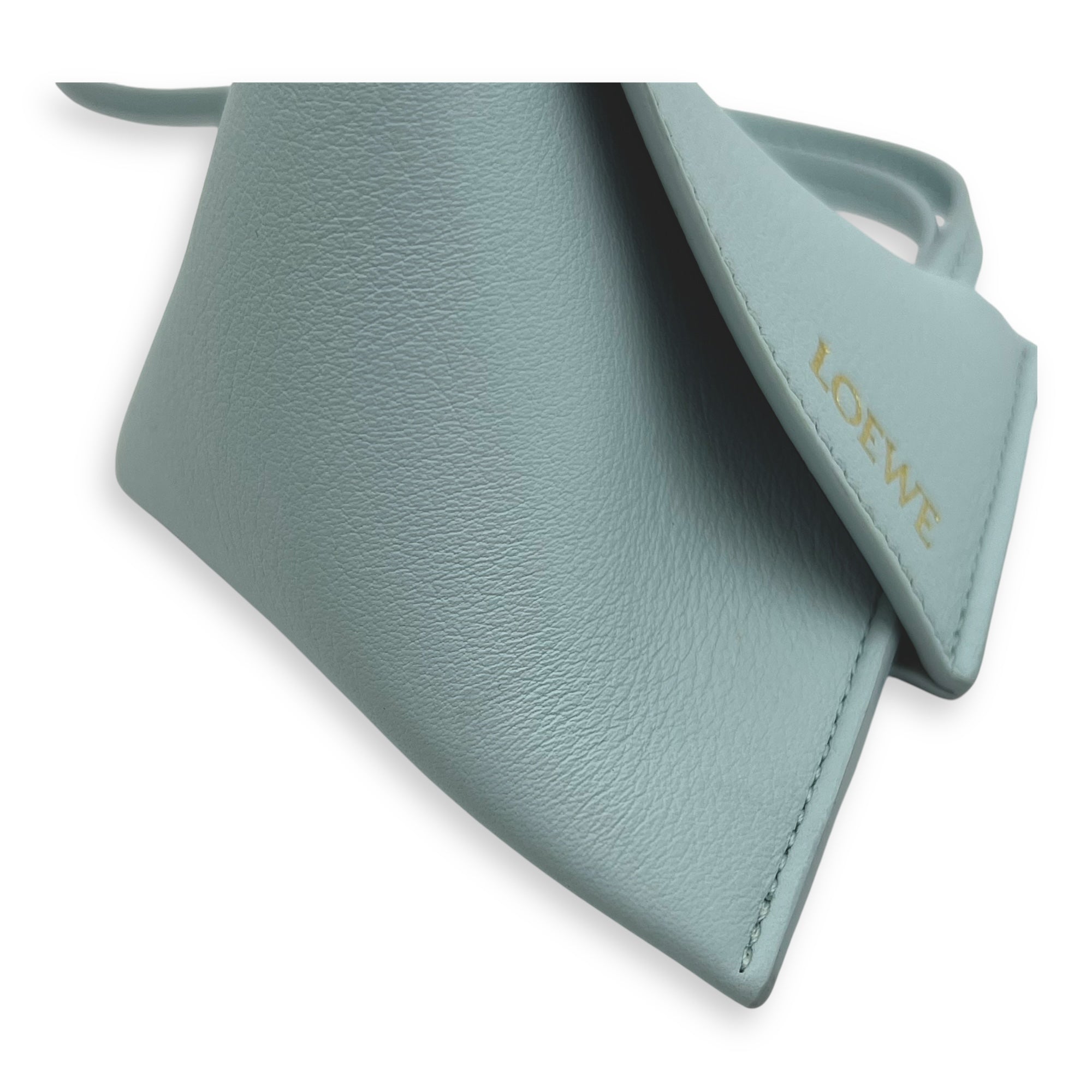 Loewe Puzzle Fold Charm Charm Blue in Calfskin_3