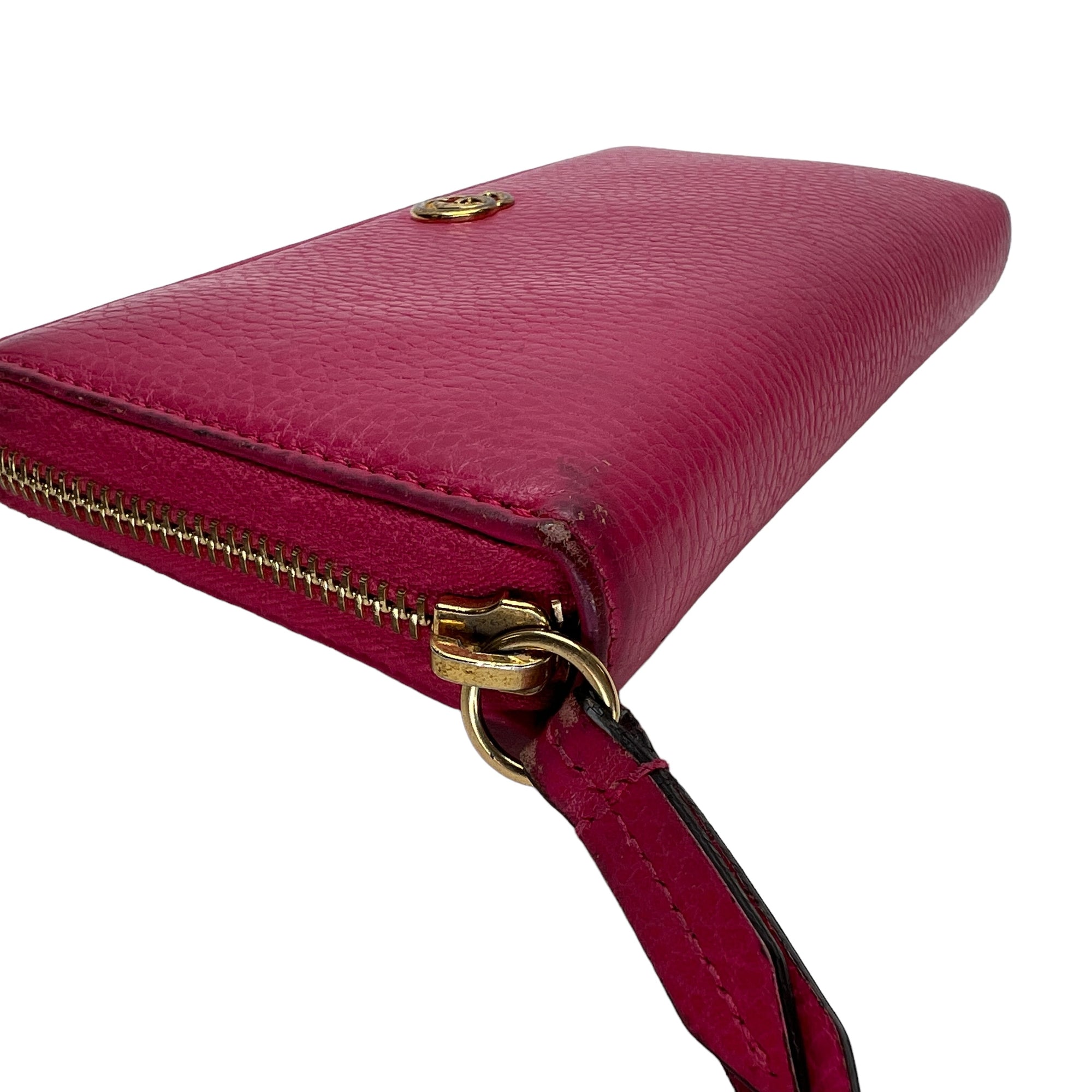 Others Long Pink Wallet in Calfskin, Gold hardware