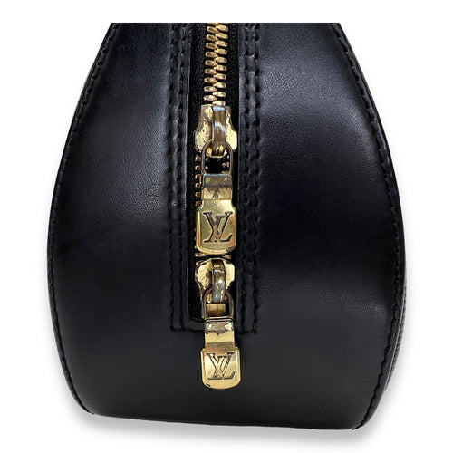 Jasmine Black Top Handle Bag in Epi Leather, Gold hardware