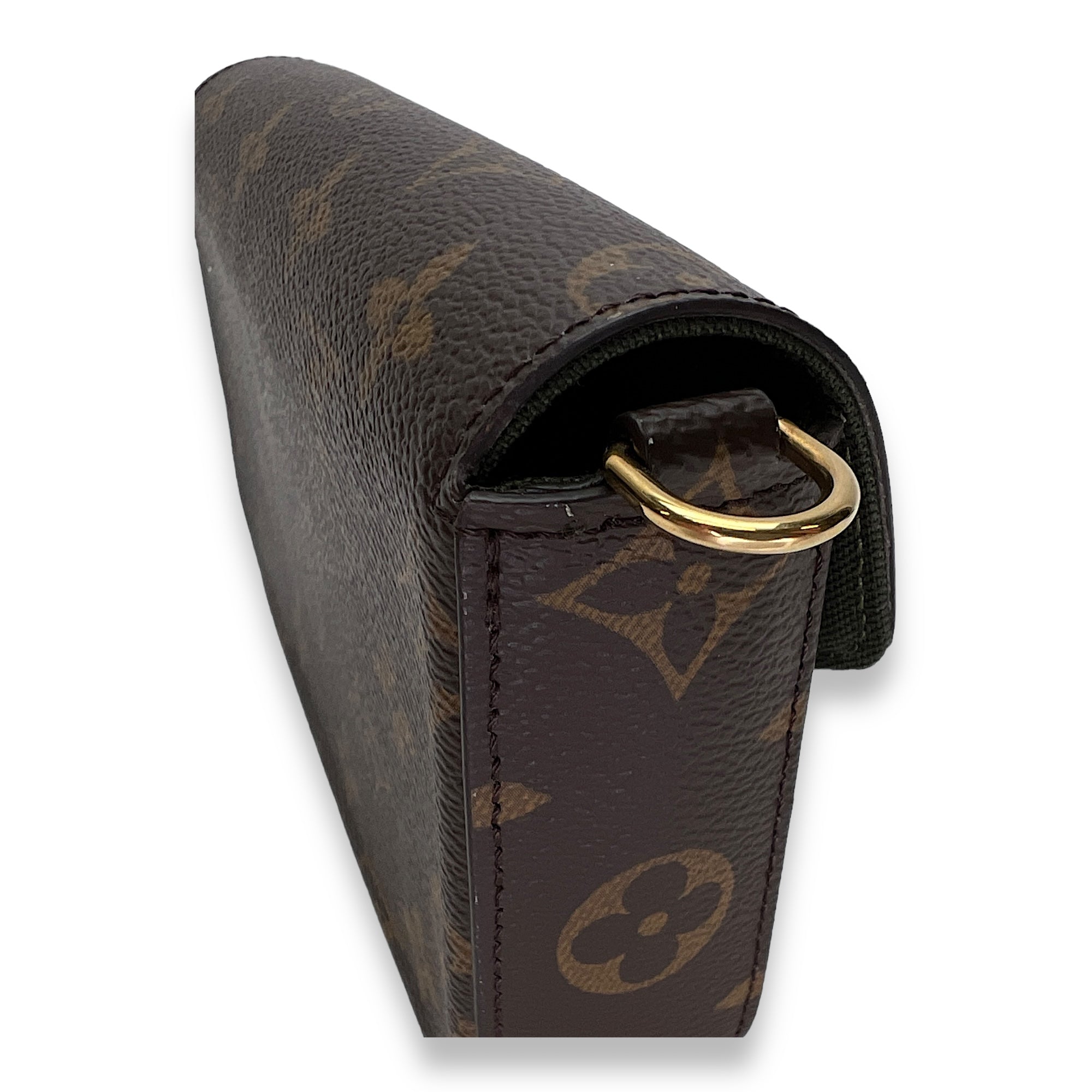 Felicie Crossbody Bag  Brown in Monogram Coated Canvas , Gold Hardware