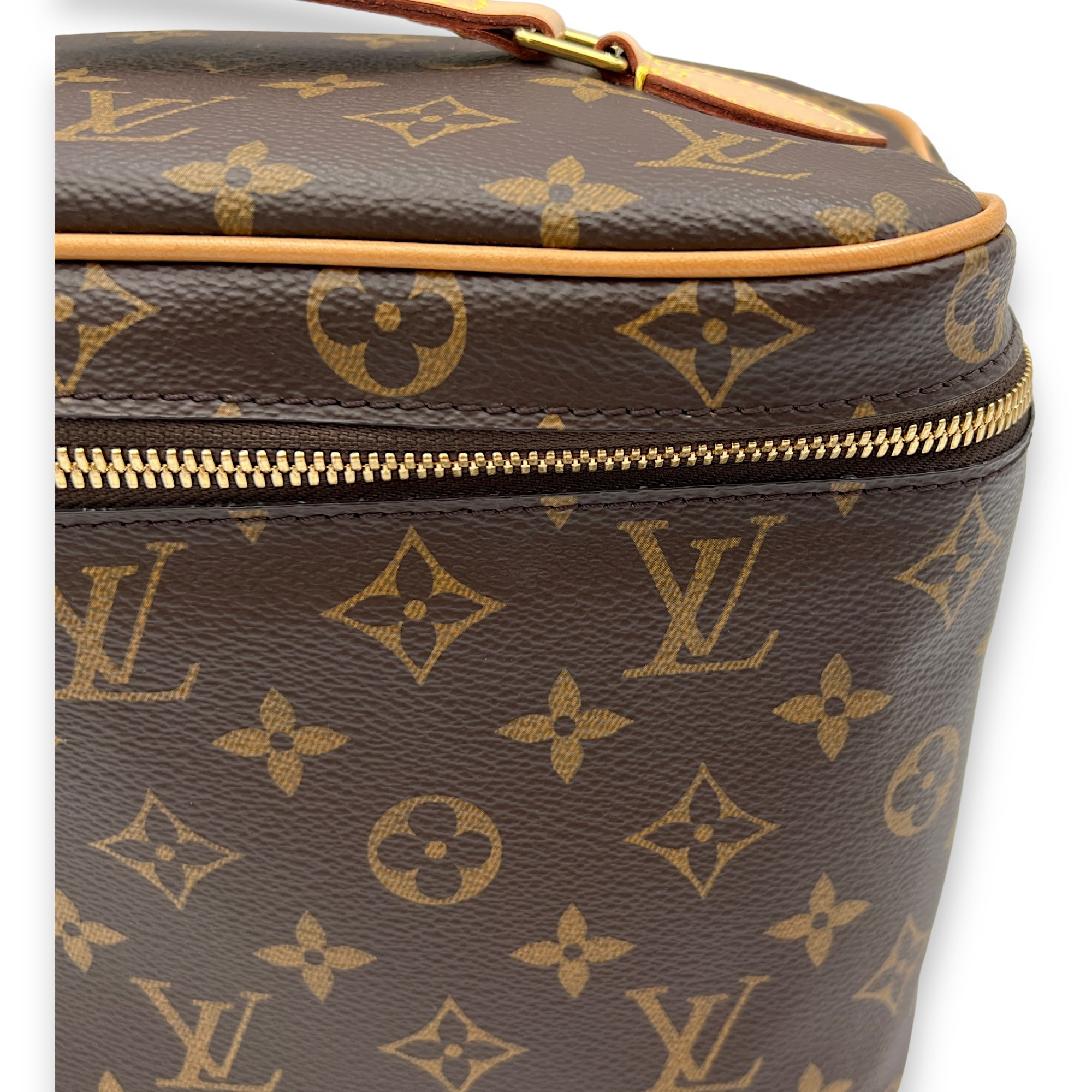 Nice BB Brown Vanity Bag in Monogram Coated Canvas, Gold hardware