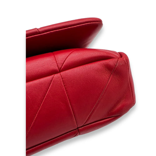 Jamie Medium Red Shoulder Bag in Lambskin, Silver hardware