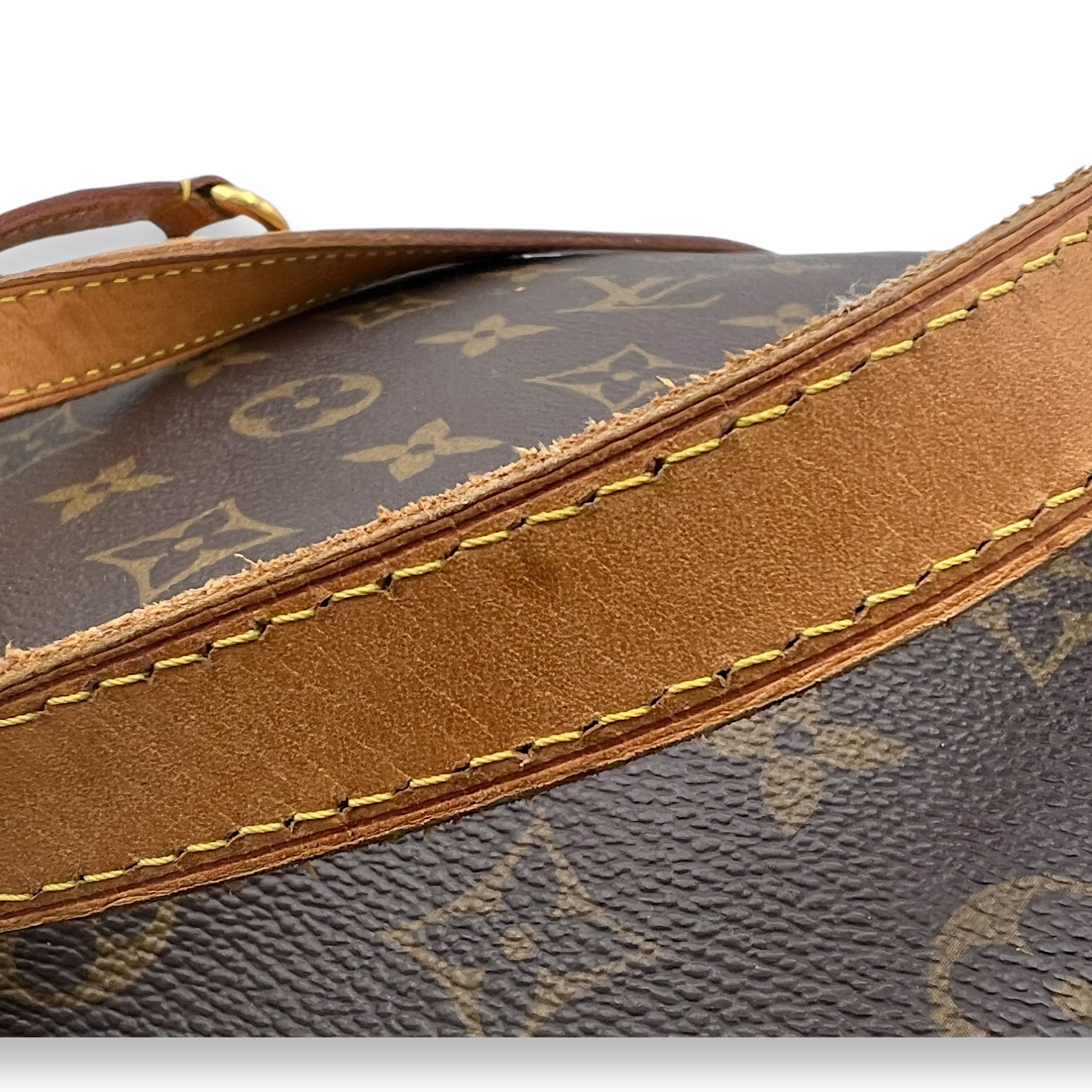 Totally MM Brown Shoulder Bag in Monogram Coated Canvas, Gold hardware