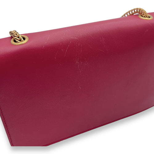 Betty Red Shoulder Bag in Calfskin,  hardware