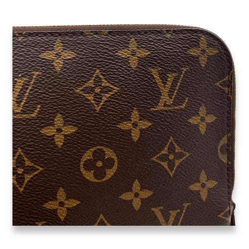 Etui Voyage Pouch PM Brown in Monogram Coated Canvas, Gold hardware