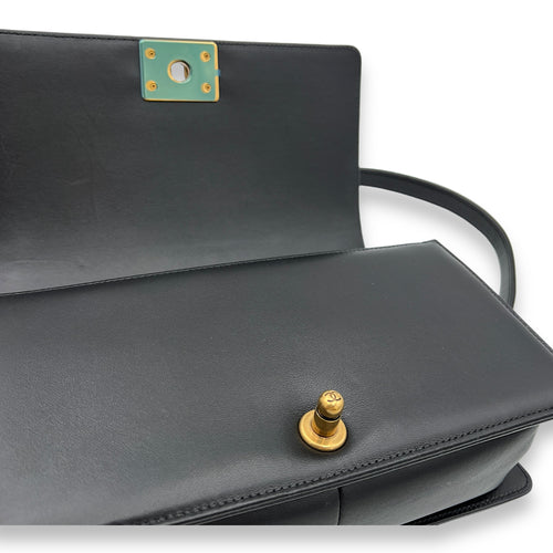 Boy Crossbody Bag Medium Black in Lambskin, Gold hardware