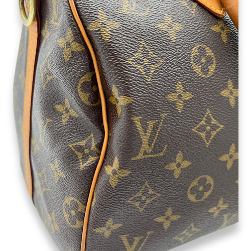 Speedy Bandouliere Top Handle Bag 30 Brown in Monogram Coated Canvas, Gold hardware