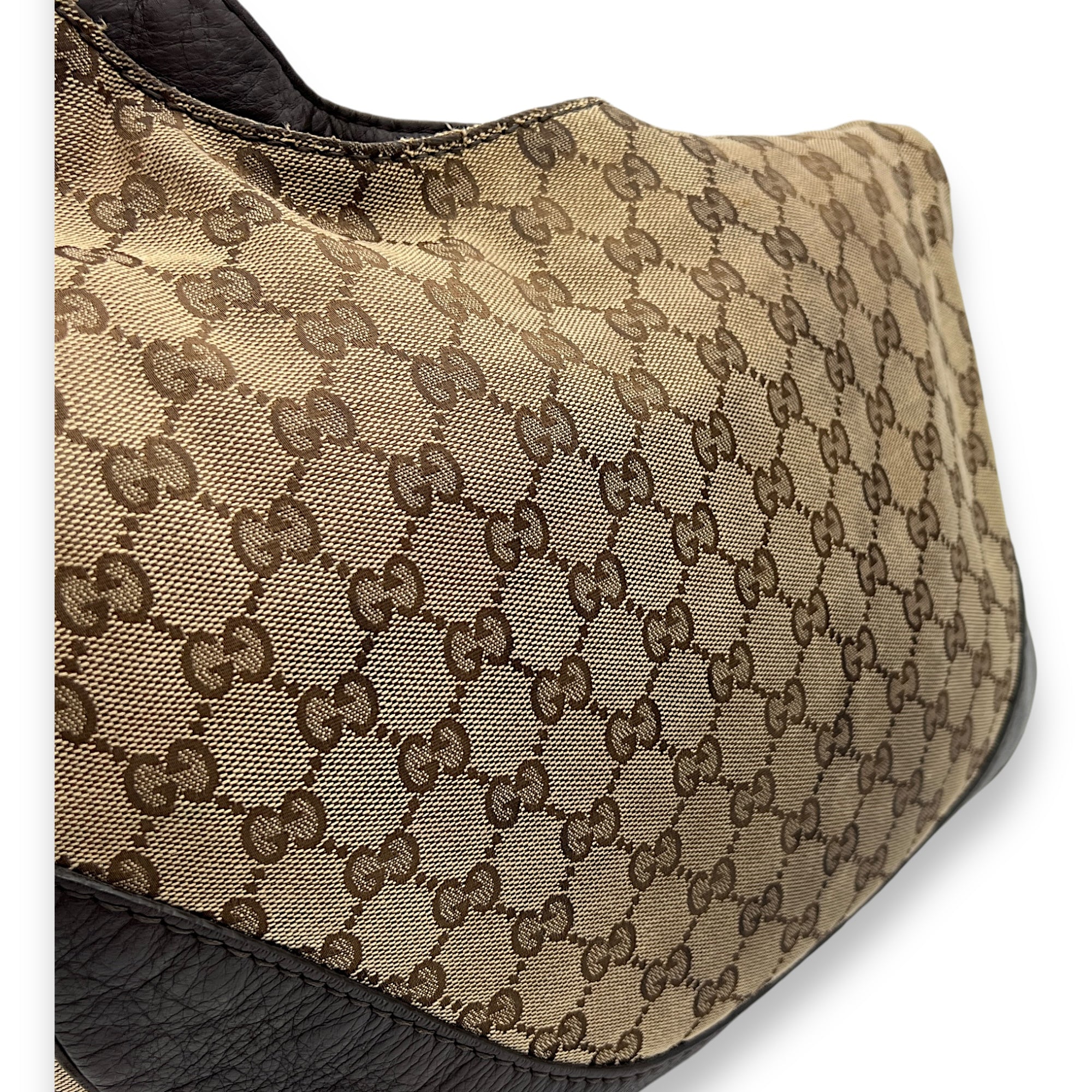 Others Shoulder Bag Brown in Jacquard, Light Gold hardware