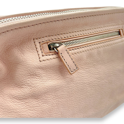 Pandora Medium Pink Shoulder Bag in Goat Leather, Silver hardware