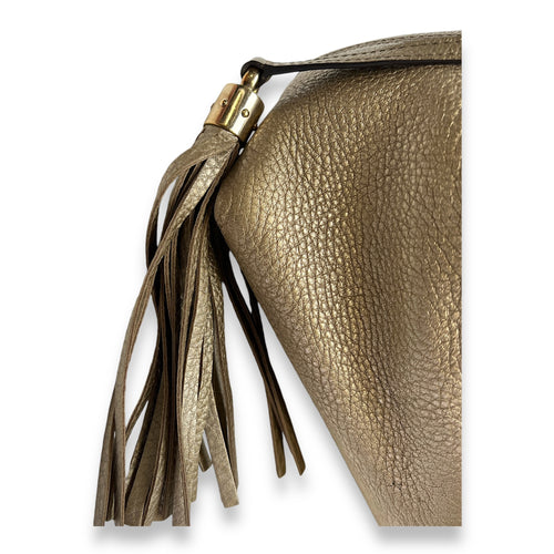 Soho Tote Bag Gold in Calfskin, Gold hardware