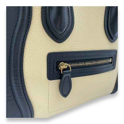 Luggage Top Handle Bag Nano Multi-colour in Calfskin, Gold hardware