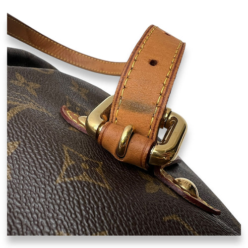 Palermo GM Top handle bag in Monogram coated canvas, Gold Hardware