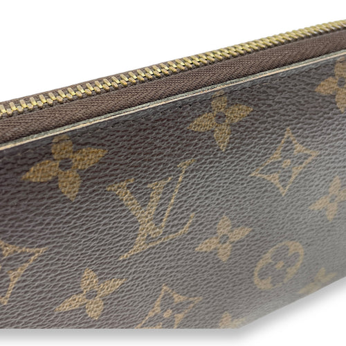 Zippy Wallet Brown in Monogram Coated Canvas, Gold hardware