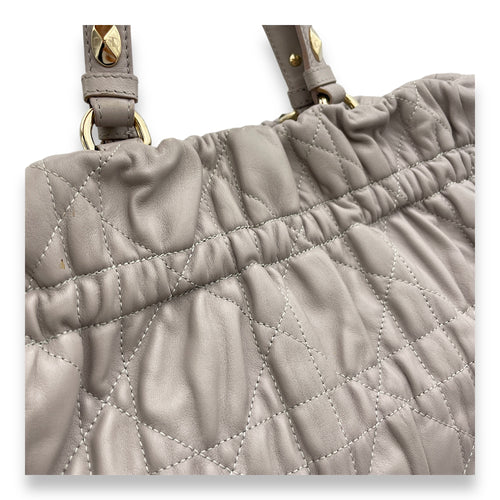 Gaufre Cannage Tote bag in Lambskin, Light Gold Hardware