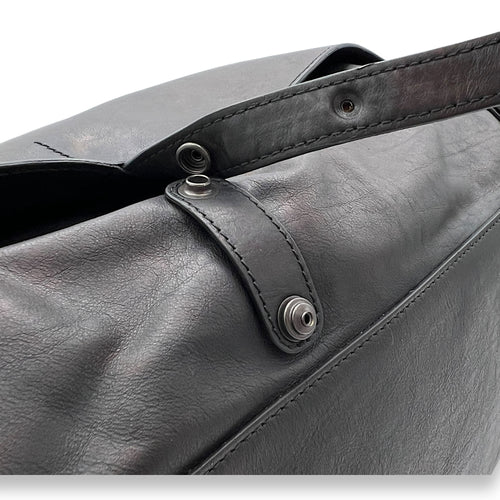 Others  dark brown Messenger Bag in Calfskin, Ruthenium hardware