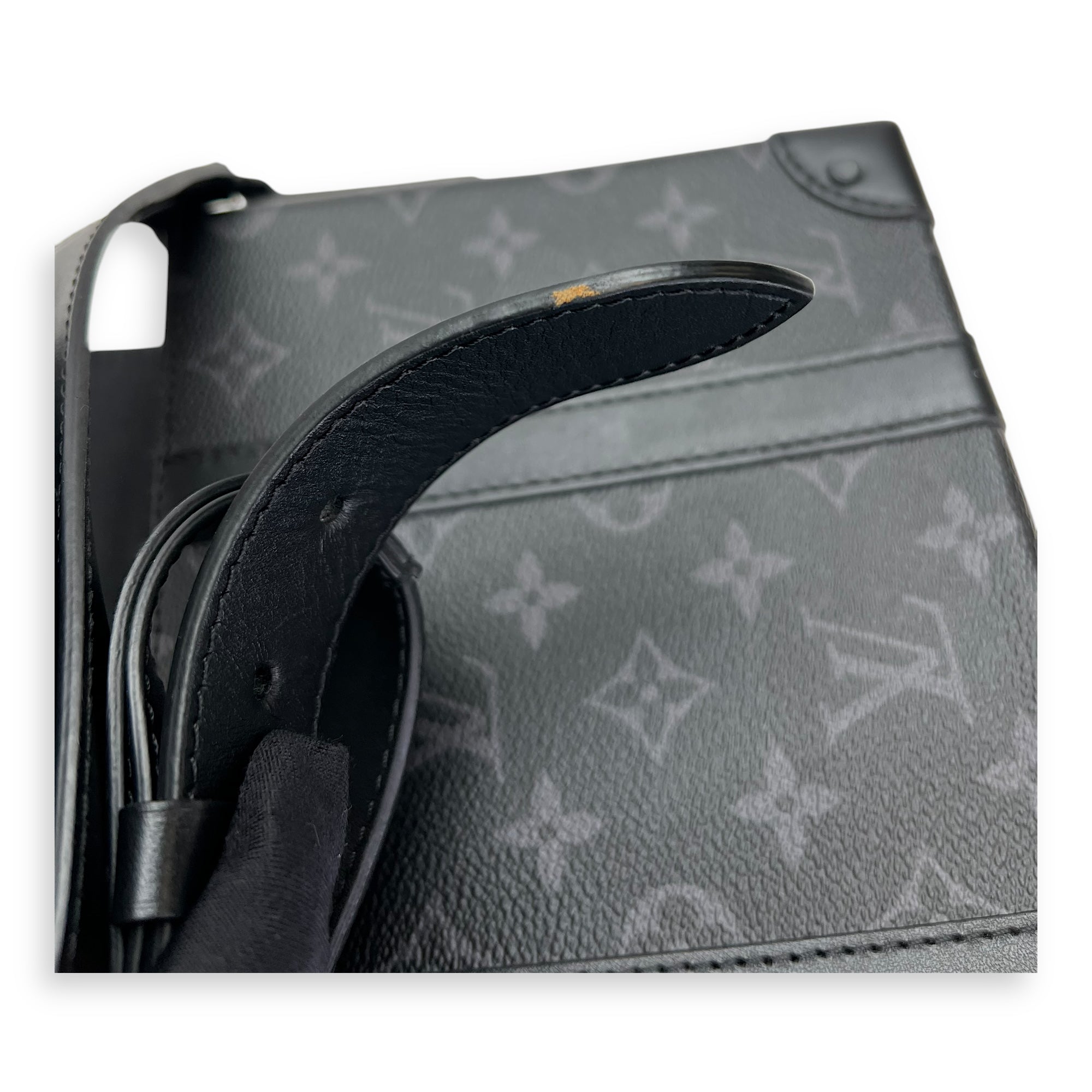 Trunk Monogram Eclipse Crossbody Bag in Coated Canvas, black hardware