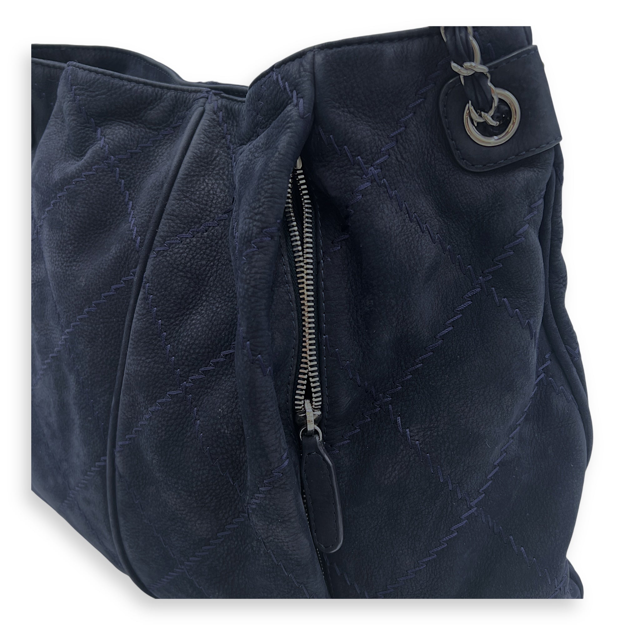 Coco Mark Shoulder Bag Blue in Others, Silver hardware