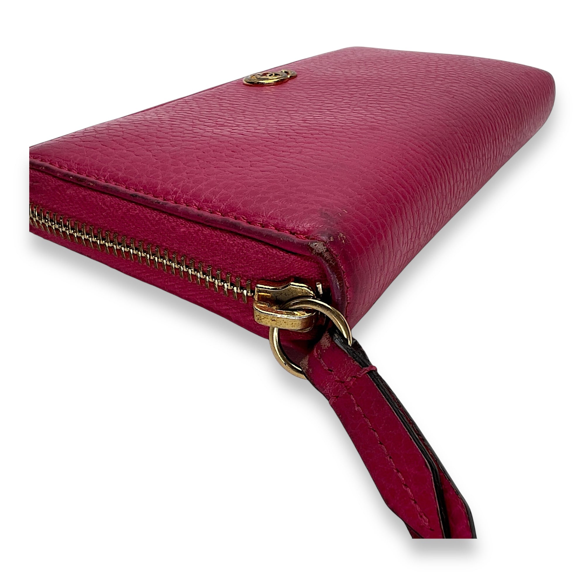 Others Wallet Long Pink in Calfskin , Gold Hardware