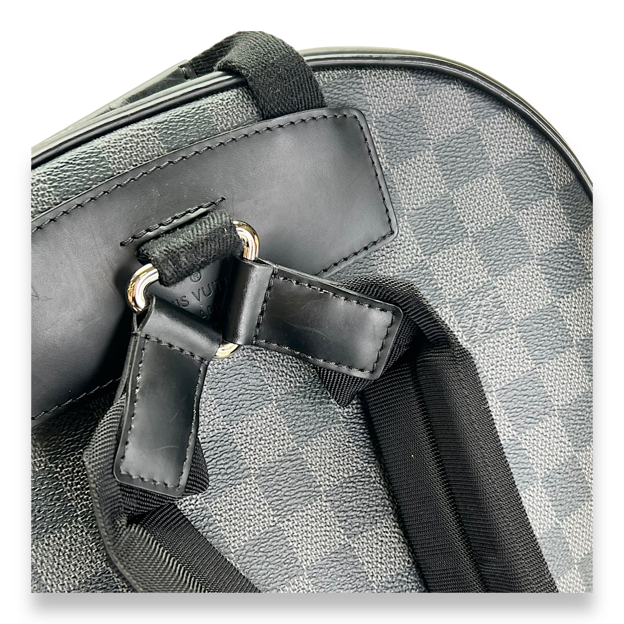 Josh Backpack Graphite in Coated Canvas, Silver hardware