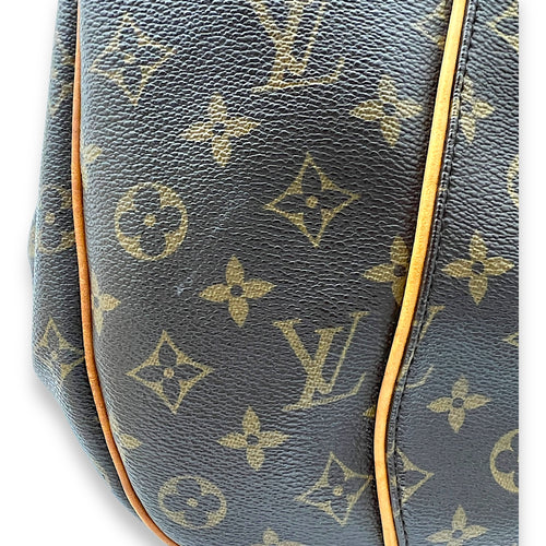 Galleria Shoulder Bag Brown in Monogram Coated Canvas, Gold hardware