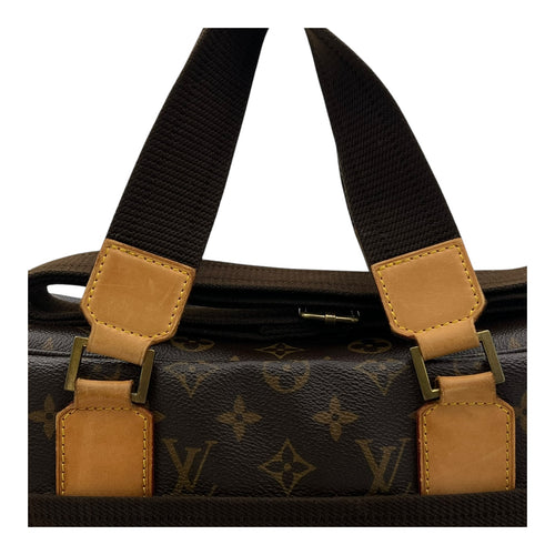 Bosphore Top Handle Bag Brown in Monogram Coated Canvas, Gold hardware