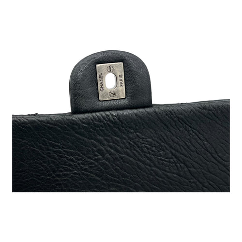 Le Marais Classic Flap Black Shoulder Bag in Calfskin, Ruthenium hardware