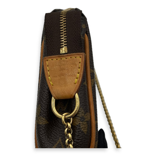 Eva Shoulder Bag Brown in Monogram Coated Canvas, Gold hardware