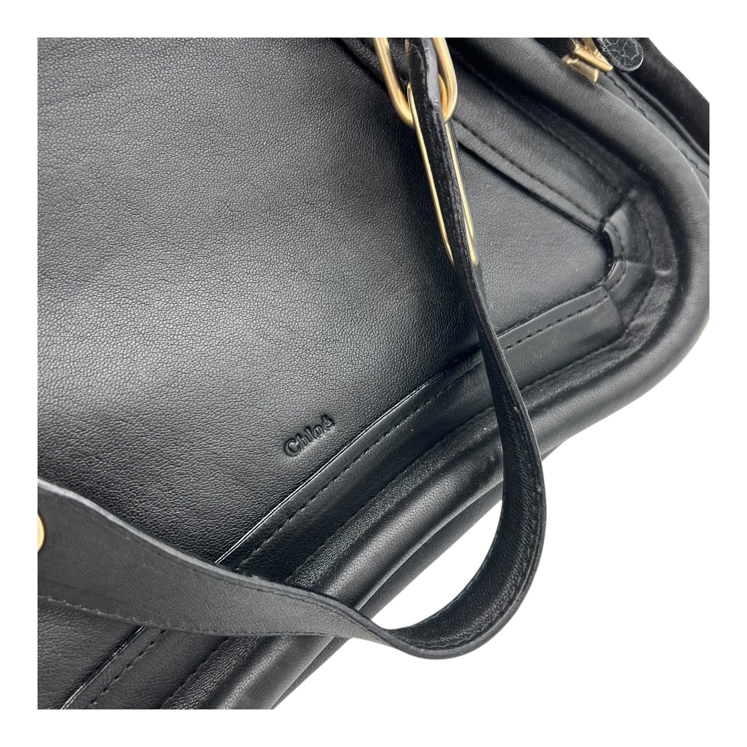 Paraty Shoulder Bag Black in Calfskin, Gold hardware