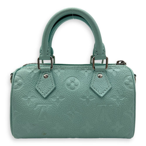 Speedy SH Lagoon Top Handle Bag in Monogram Empreinte Leather, Silver hardware