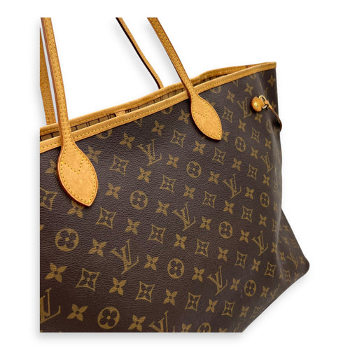 Neverfull Tote Bag GM Brown in Monogram Coated Canvas, Gold hardware