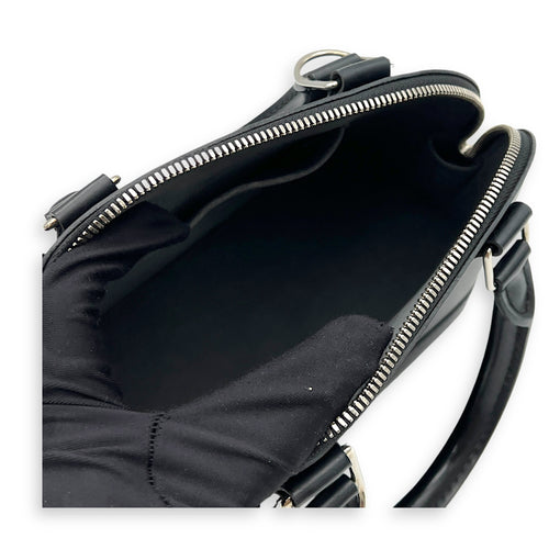 Alma Top Handle Bag BB Black in Epi Leather, Silver hardware