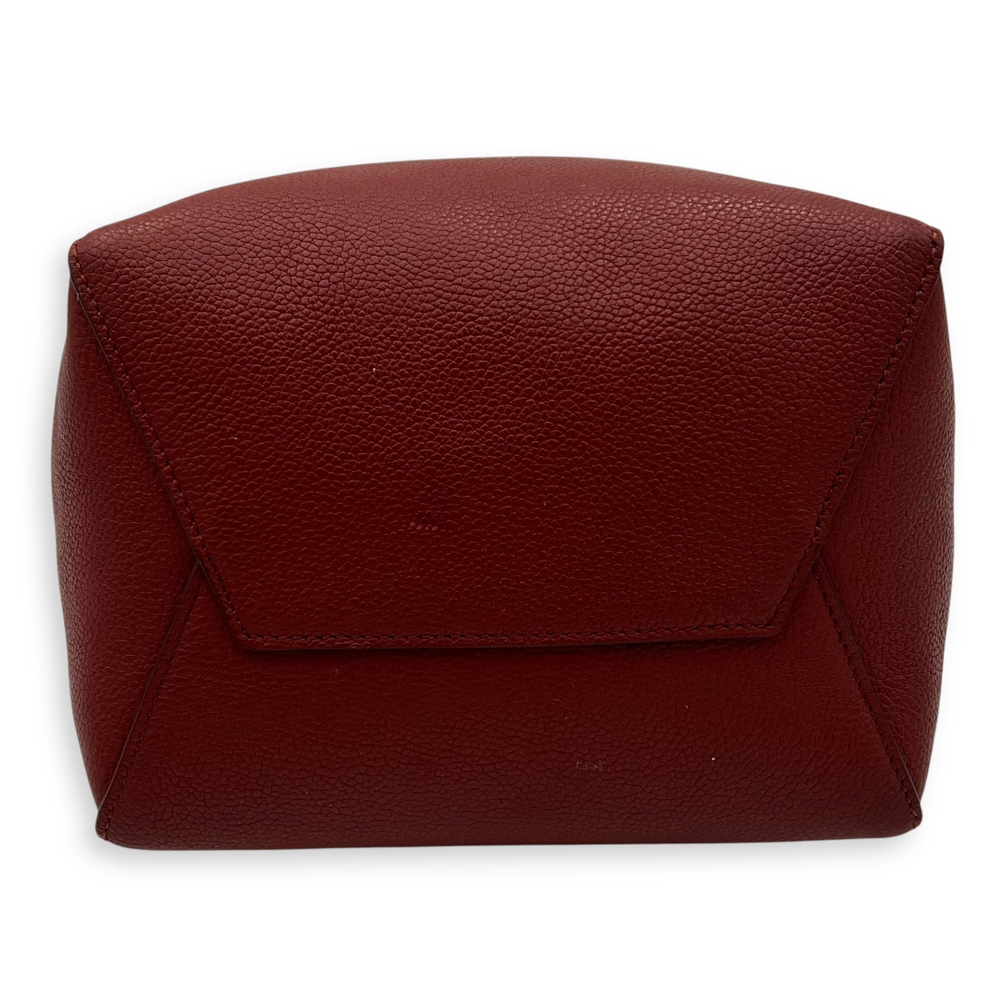 Sangle Shoulder Bag Small Red in Calfskin, Gold hardware