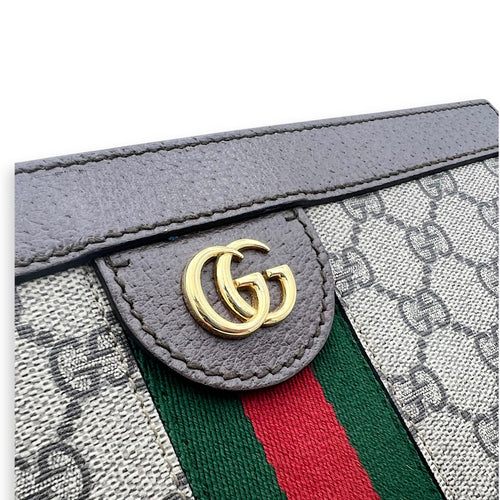 Gucci Ophidia Crossbody Bag Brown in Monogram Coated Canvas, Gold hardware_8