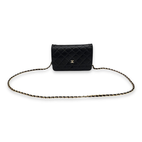 Chanel Classic Wallet On Chain Black in Caviar Leather, Gold hardware_8