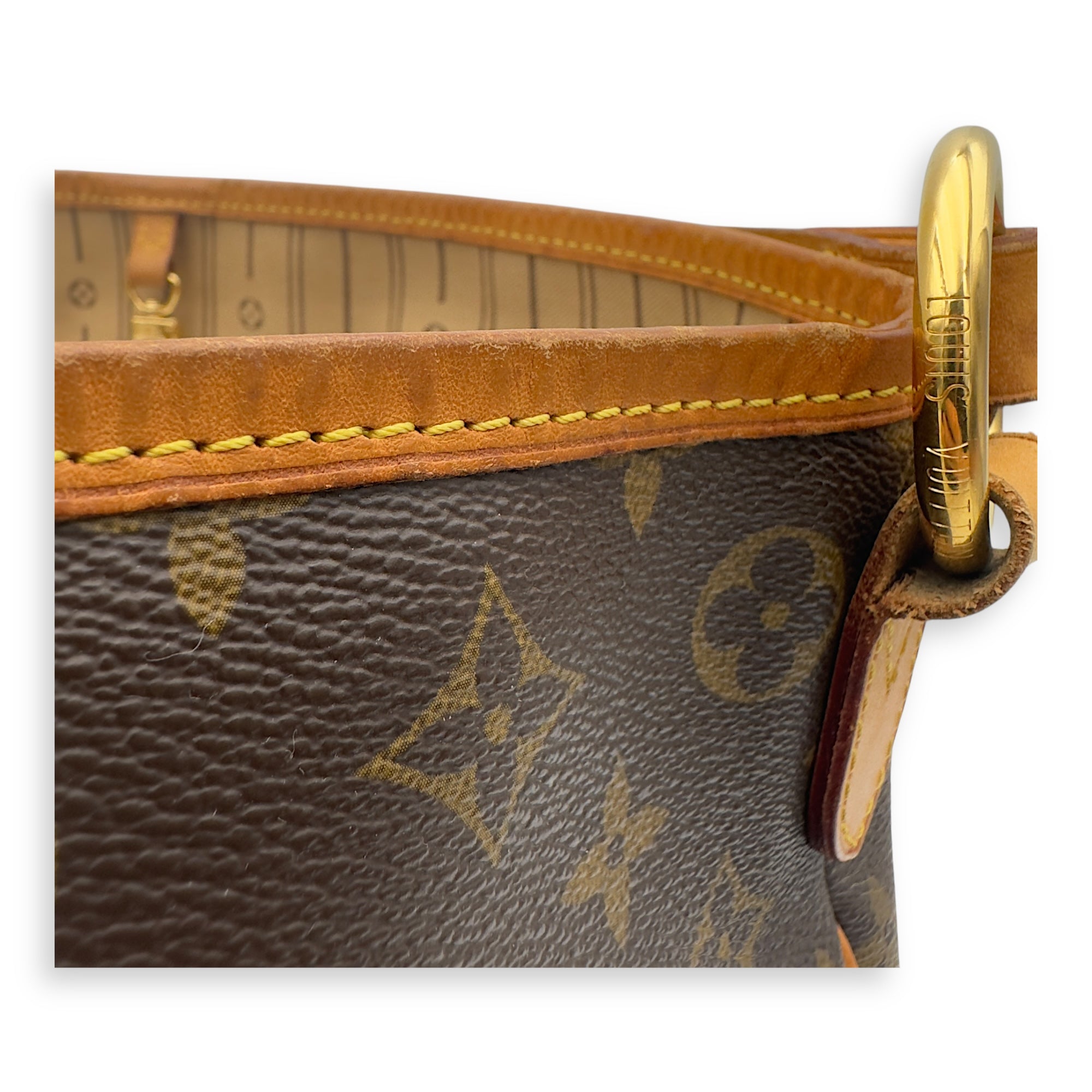 Louis Vuitton Delightful Shoulder Bag Brown in Monogram Coated Canvas, Gold hardware_6