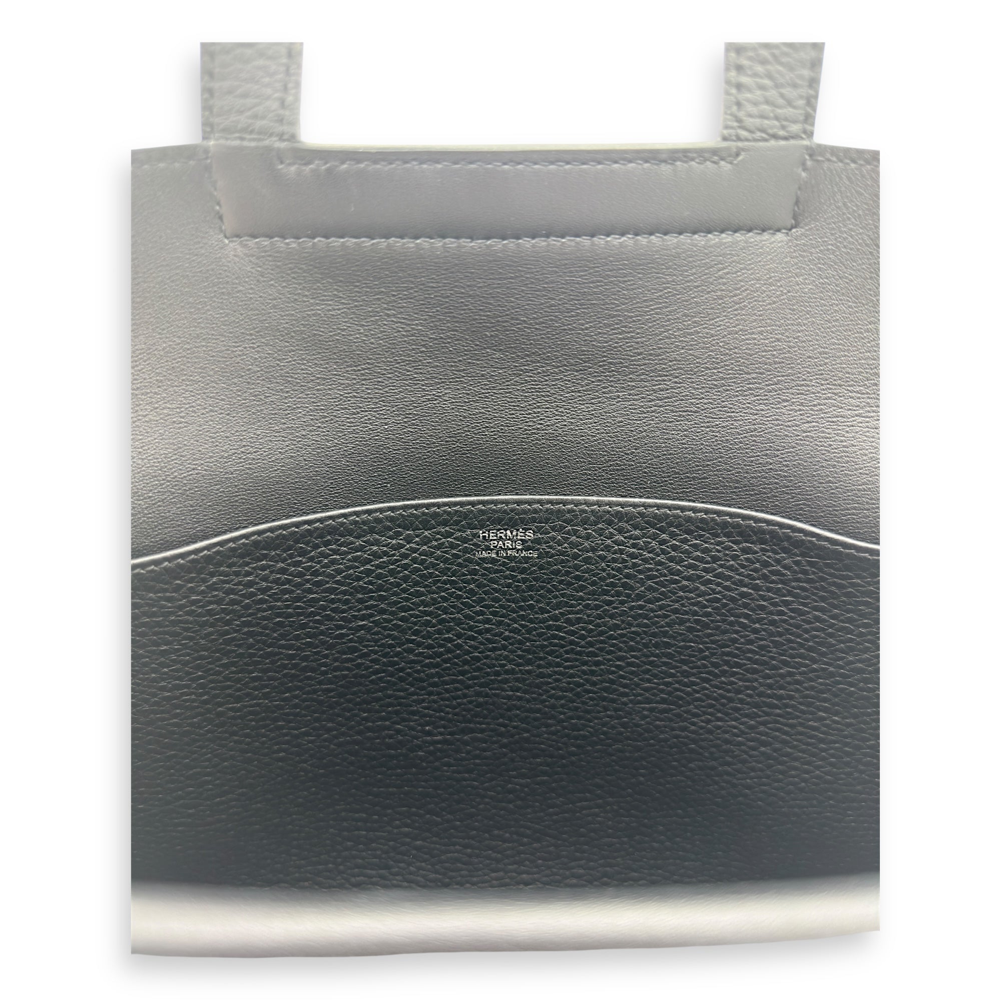 Hermès Halzan Black in Clemence, Silver hardware_10