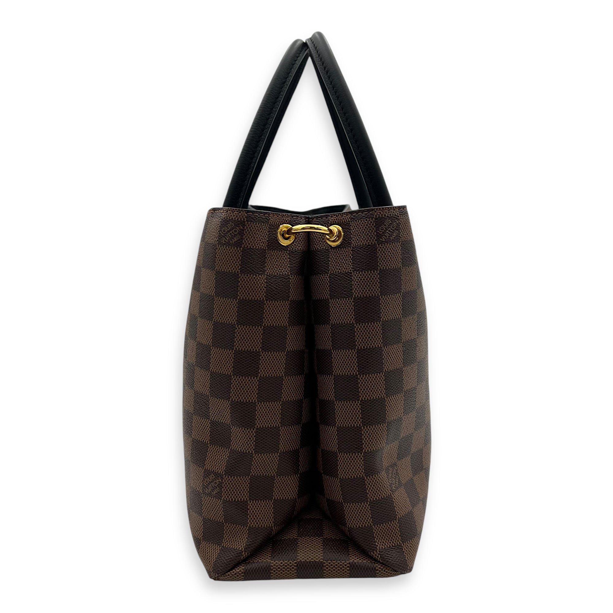 Louis Vuitton Others Top Handle Bag Brown in Coated Canvas, Gold hardware_4