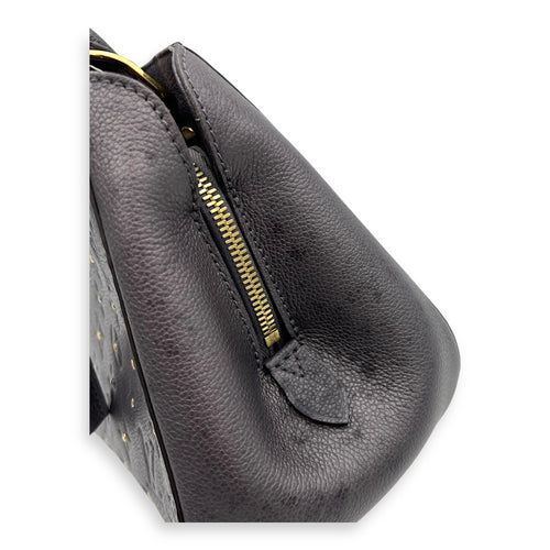 Louis Vuitton Montaigne Top Handle Bag BB Grey in Empreinte Leather, Gold hardware_8